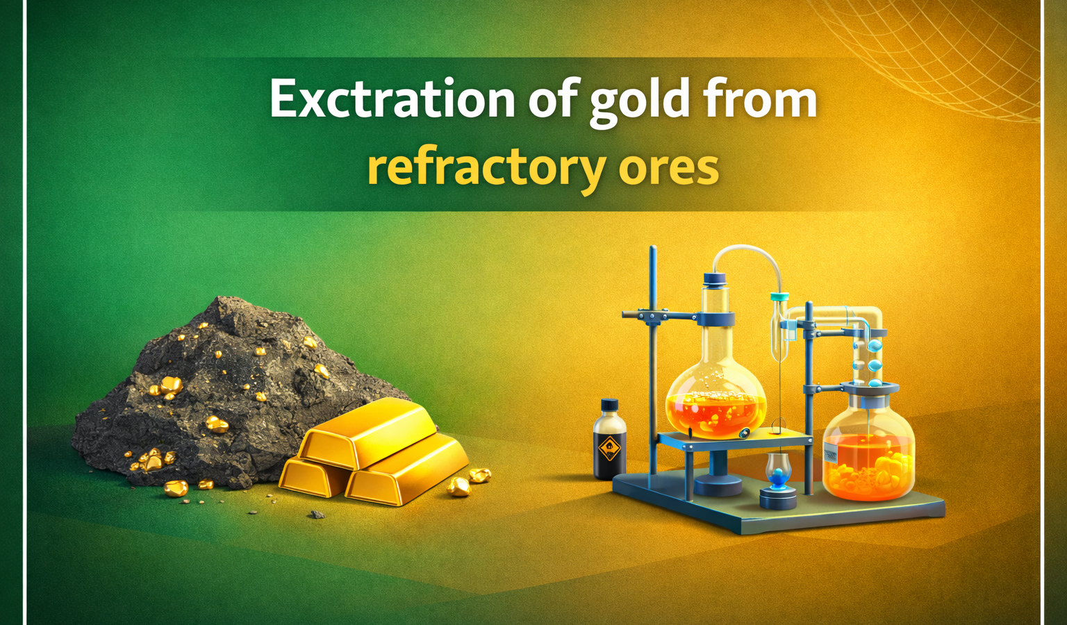 Exctration of gold from refratory ores